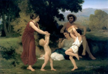  pastoral Pintura - La recreación pastoral 1868 William Adolphe Bouguereau